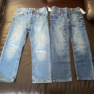 Old Navy boys size 5T Light and Dark Blue Straight Jeans set NWT